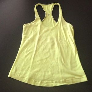 Yellow racer back tank