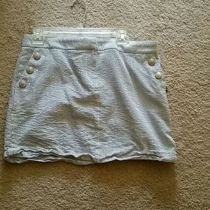 J crew vertical stripped skirt