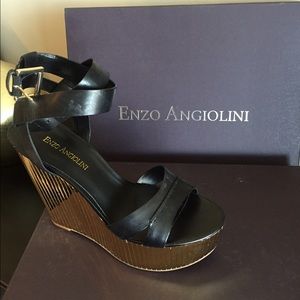 Enzo Angiolini Zamaz Open Toe Wedges