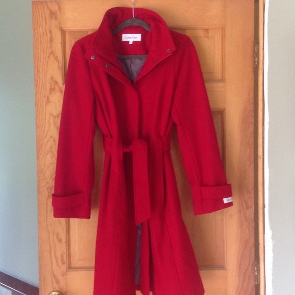 Calvin Klein wool mid length winter coat