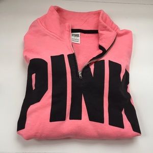 Victoria's Secret PINK Half-Zip Fleece Sweatshirt