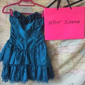 Betsey Johnson Teal Cocktail Dress