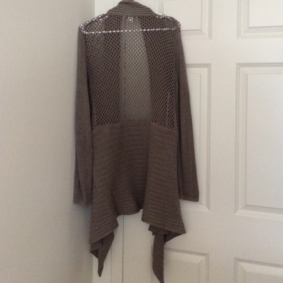 Fall grey long sweater jacket - Picture 3 of 3