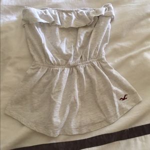 Strapless ruffle top