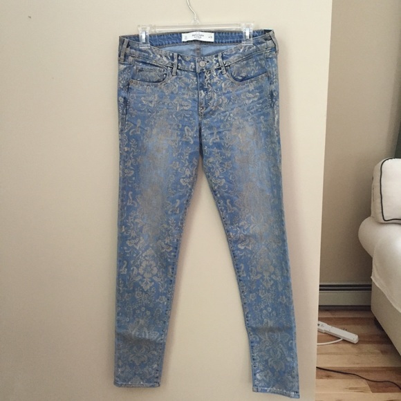 A&F Jeans with Gold Detailing