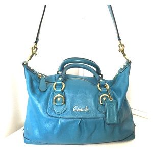 COACH Teal Hand/Shoulder purse