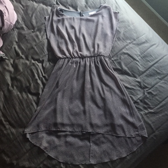 💖GRAY HIGHLOW DRESS WITH PINK POLKA DOTS💖 - Picture 1 of 2