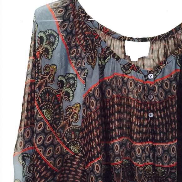 Boho Chiffon Tunic / Medium - Picture 4 of 4