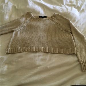 Tan cropped sweater