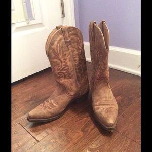 Brown Leather Cowboy Boots