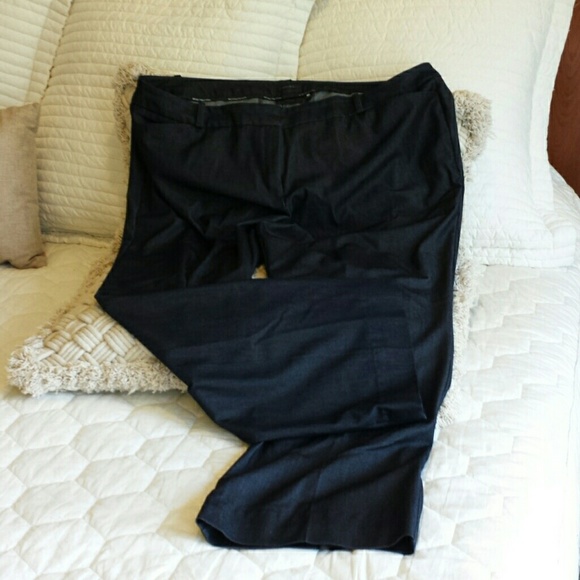 Worthington dark denim like drapy trouses