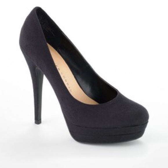 LC Lauren Conrad Platform Black High Heels