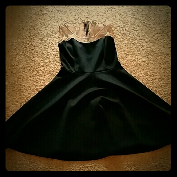 Black dress with sheer top