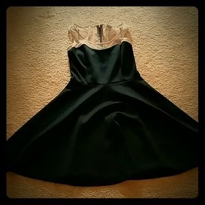 Black dress with sheer top