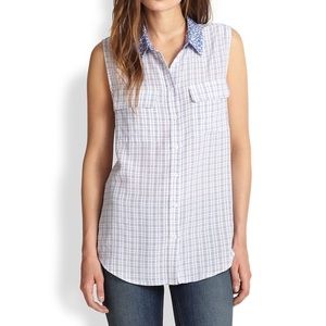 Equipment Slim Signature Sleeveless Blouse