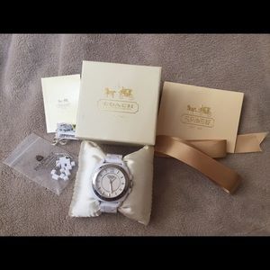White plastic Coach Women's watch with tags OBO