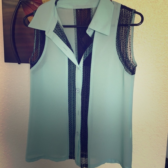 Teal blouse