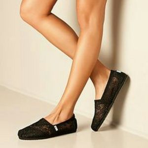 Black Crochet Toms