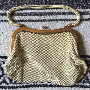Vintage Whiting & Davis Mesh Bag Co. Creme Clutch