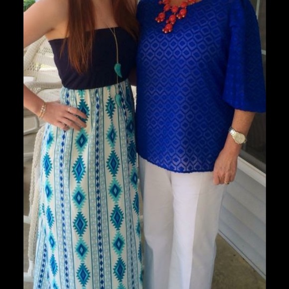Blue maxi dress