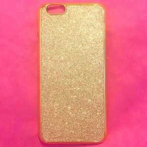 iPhone 6 gold glitter case