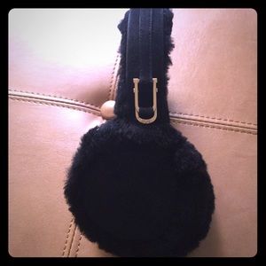 Black UGG wool ear muffs