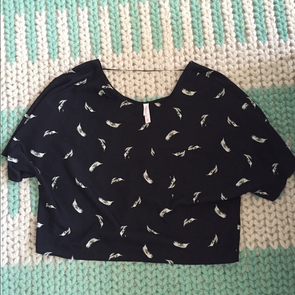 Target feather crop top