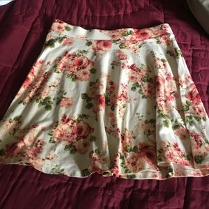 Floral print skater skirt