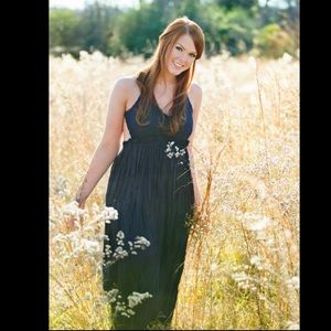 Navy blue maxi dress