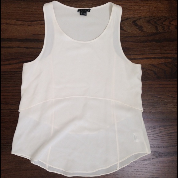Theory - off white - silk  top