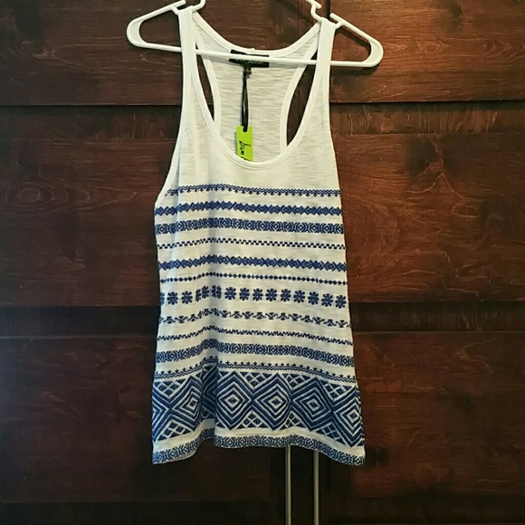 NWT Sam Edelman Tribal Tank in Blue & White