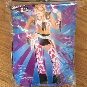 Halloween Cowgirl Sling'N Gal Costume NEW