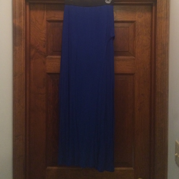 Blue maxi skirt