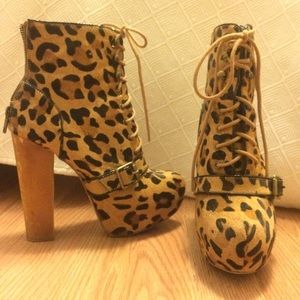 Steve Madden 'Carnaby' leopard boots