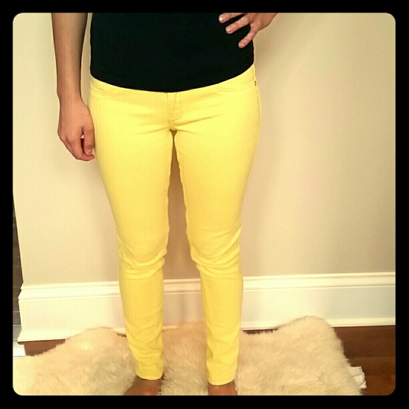 Yellow A&F pants