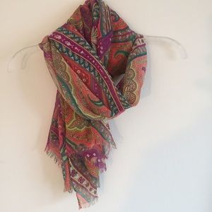 Pretty colorful paisley scarf