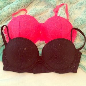 Black H&M bombshell push-up bra