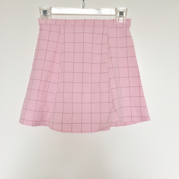 American Apparel Dresses & Skirts - AA Pink Lulu Grid Skirt