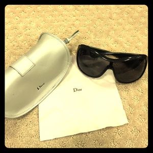 SOLD to @milanee! Dior dark black large sunglasses