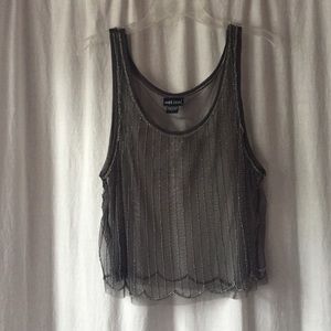 Sheer Beaded Top