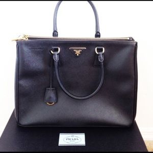 Pravda Saffiano double zip bag