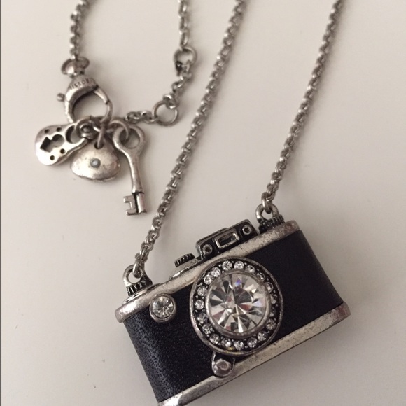 Fossil camera necklace