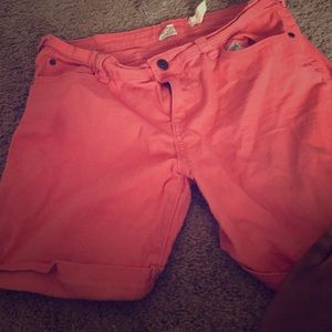 Peach colored shorts