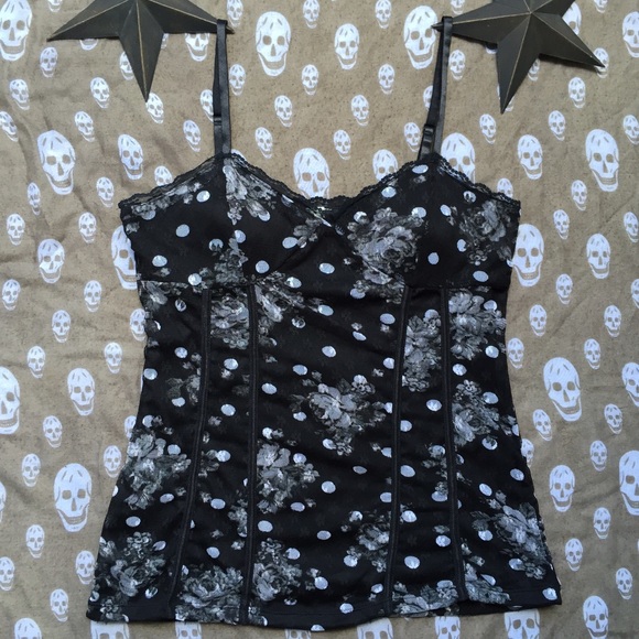 ♣️black corset tank💀♣️