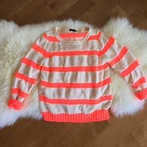 J. Crew neon striped sweater