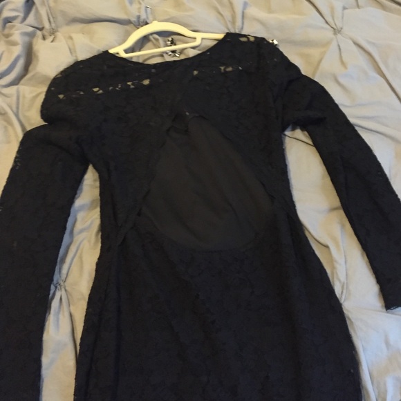 Gorgeous black lace back cut out Dress