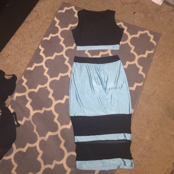 Crop top and Skirt set
