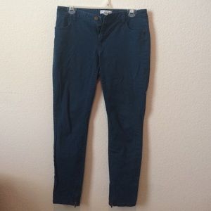 Blue mid rise jeans