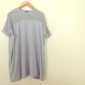 Grey dress with mesh panel