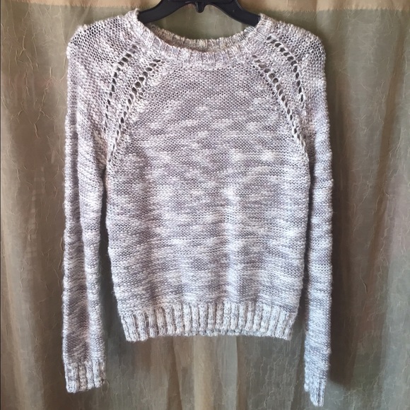 gray knit sweater